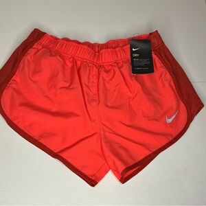 Nike Women's Coral-Red Dri-FIT Athletic Shorts